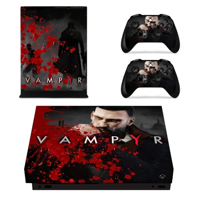 Vampyr decal skin for Xbox one X Console and 2 Controllers Vampyr decal skin for Xbox one X Console and 2 Controllers