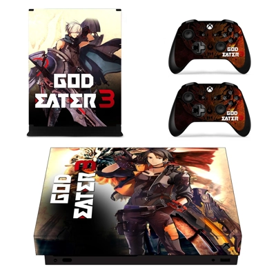 God Eater 3 decal skin for Xbox one X Console and 2 Contro.. God Eater 3 decal skin for Xbox one X Console and 2 Contro..
