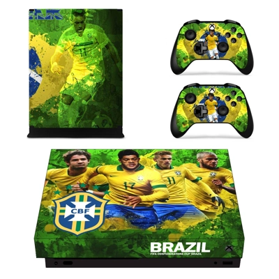 CBF Neymar decal skin for Xbox one X Console and 2 Control.. CBF Neymar decal skin for Xbox one X Console and 2 Control..