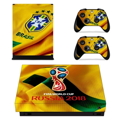 2018 FIFA World Cup CBF decal skin for Xbox one X Console .. 2018 FIFA World Cup CBF decal skin for Xbox one X Console ..