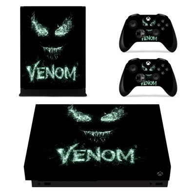 Venom decal skin for Xbox one X Console and 2 Controllers Venom decal skin for Xbox one X Console and 2 Controllers