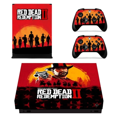 Red Dead Redemption 2 decal skin for Xbox one X Console an.. Red Dead Redemption 2 decal skin for Xbox one X Console an..