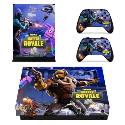 Fortnite decal skin for Xbox one X Console and 2 Controllers