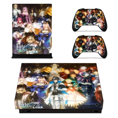 Fate Extella decal skin for Xbox one X Console and 2 Contr.. Fate Extella decal skin for Xbox one X Console and 2 Contr..