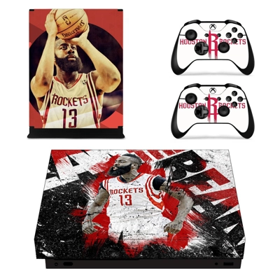 James Harden decal skin for Xbox one X Console and 2 Controllers