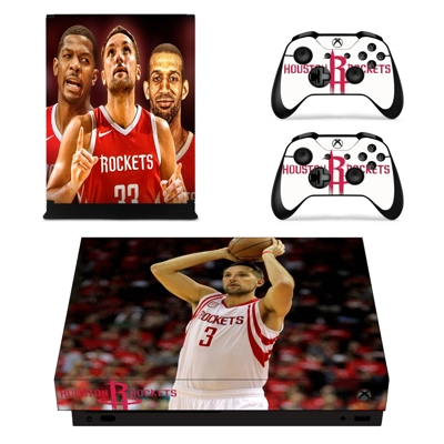 Houston Rockets decal skin for Xbox one X Console and 2 Controllers