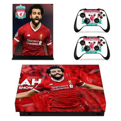 Mohamed Salah decal skin for Xbox one X Console and 2 Cont.. Mohamed Salah decal skin for Xbox one X Console and 2 Cont..