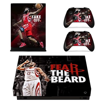 James Harden decal skin for Xbox one X Console and 2 Controllers