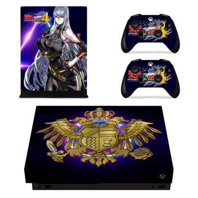 Valkyria Chronicles 4 decal skin for Xbox one X Console and 2 Controllers