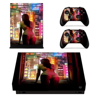 Sexy Lady decal skin for Xbox one X Console and 2 Controll.. Sexy Lady decal skin for Xbox one X Console and 2 Controll..