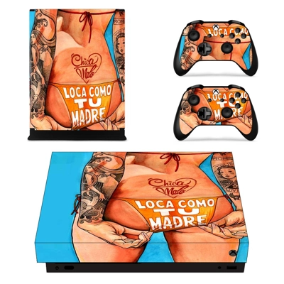 Sexy Lady decal skin for Xbox one X Console and 2 Controll.. Sexy Lady decal skin for Xbox one X Console and 2 Controll..