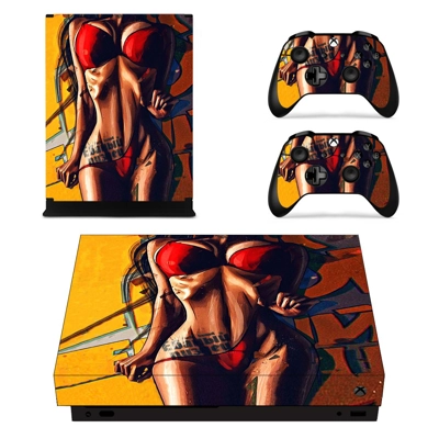 Sexy Lady decal skin for Xbox one X Console and 2 Controll.. Sexy Lady decal skin for Xbox one X Console and 2 Controll..