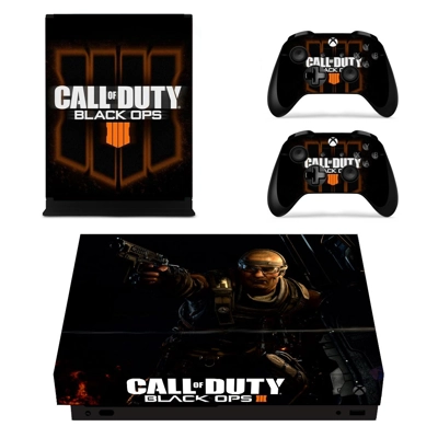 Call of Duty black ops 4 decal skin for Xbox one X Console and 2 Controllers