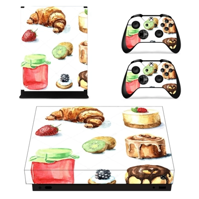 Fast food decal skin for Xbox one X Console and 2 Controll.. Fast food decal skin for Xbox one X Console and 2 Controll..