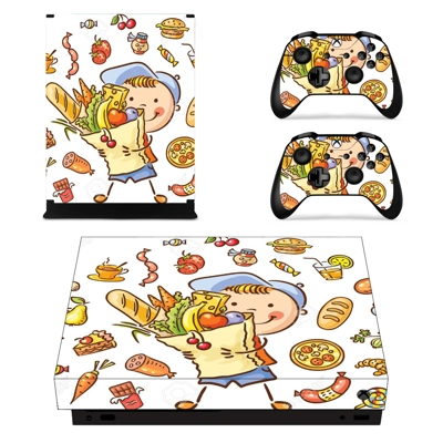 Fast food decal skin for Xbox one X Console and 2 Controll.. Fast food decal skin for Xbox one X Console and 2 Controll..