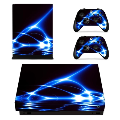 Abstract wallpaper decal skin for Xbox one X Console and 2 Controllers