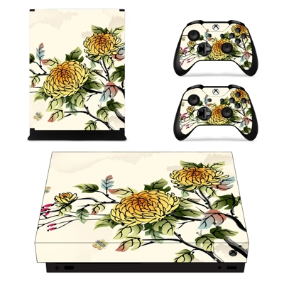 Flower Wallpaper decal skin for Xbox one X Console and 2 Controllers