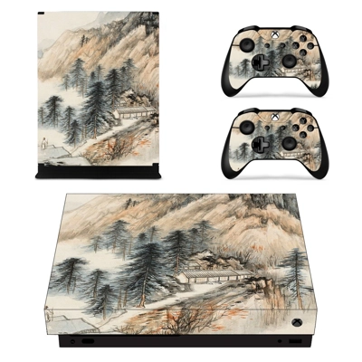 Hill Wallpaper decal skin for Xbox one X Console and 2 Controllers