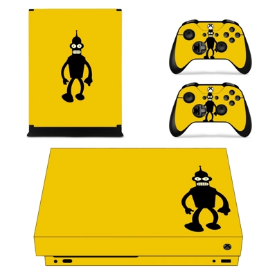 Futurama bender decal skin for Xbox one X Console and 2 Controllers