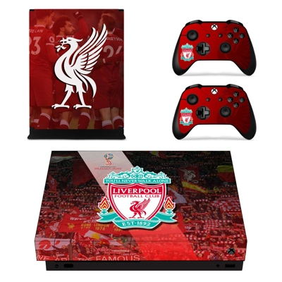 Liverpool FC decal skin for Xbox one X Console and 2 Controllers