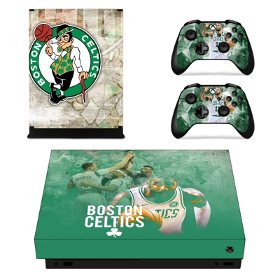 Boston Celtics decal skin for Xbox one X Console and 2 Con.. Boston Celtics decal skin for Xbox one X Console and 2 Con..
