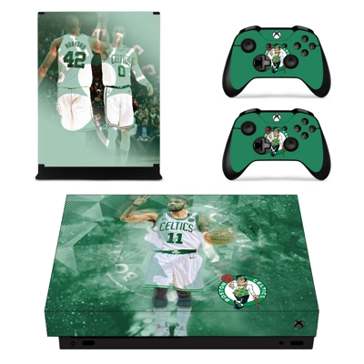 Boston Celtics decal skin for Xbox one X Console and 2 Con.. Boston Celtics decal skin for Xbox one X Console and 2 Con..
