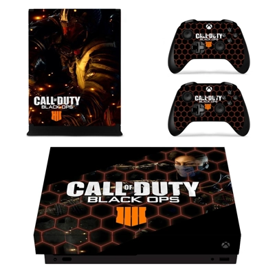 Call of Duty black ops 4 decal skin for Xbox one X Console and 2 Controllers