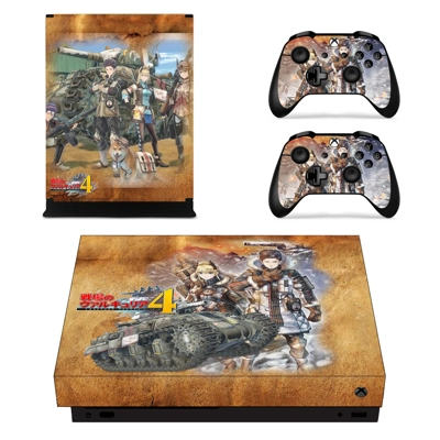 Valkyria Chronicles 4 decal skin for Xbox one X Console and 2 Controllers