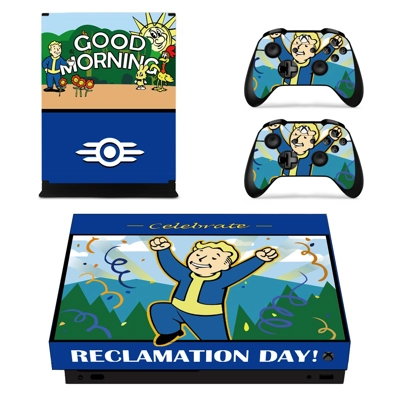 Fallout 76 decal skin for Xbox one X Console and 2 Controllers