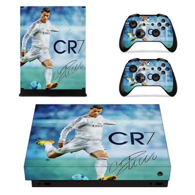 Cristiano Ronaldo decal skin for Xbox one X Console and 2 Controllers