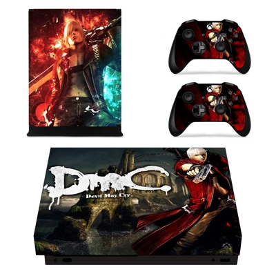 Devil May Cry decal skin for Xbox one X Console and 2 Controllers