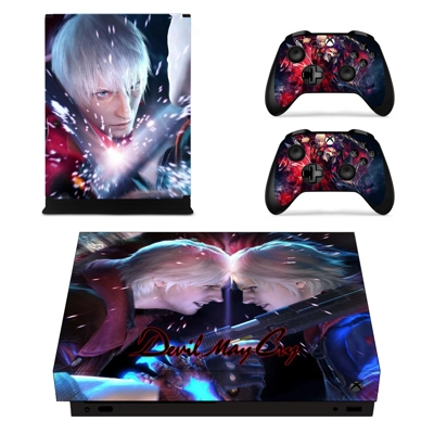 Devil May Cry decal skin for Xbox one X Console and 2 Controllers