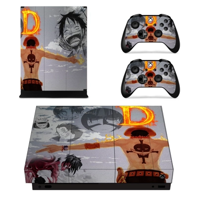 One Piece decal skin for Xbox one X Console and 2 Controllers