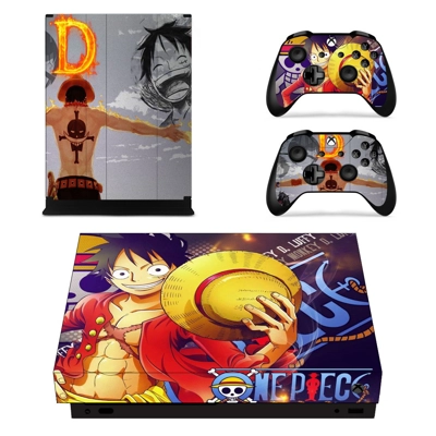 One Piece decal skin for Xbox one X Console and 2 Controllers