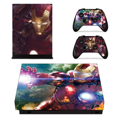 Iron Man decal skin for Xbox one X Console and 2 Controllers Iron Man decal skin for Xbox one X Console and 2 Controllers