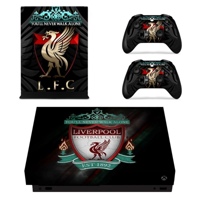 Liverpool FC decal skin for Xbox one X Console and 2 Controllers