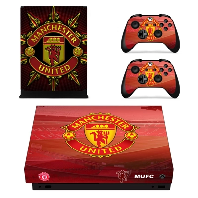 Manchester United decal skin for Xbox one X Console and 2 Controllers