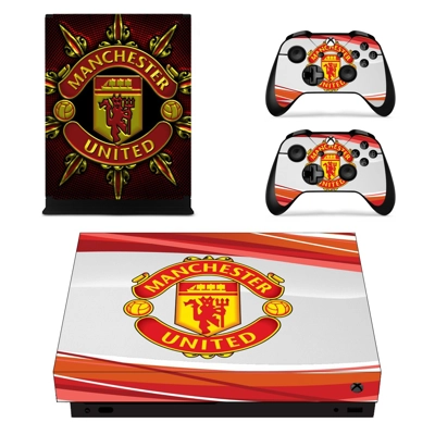 Manchester United decal skin for Xbox one X Console and 2 Controllers
