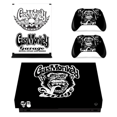 Gas Monkey Garage decal skin for Xbox one X Console and 2 Controllers