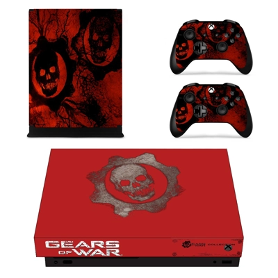 Gears of War decal skin for Xbox one X Console and 2 Contr.. Gears of War decal skin for Xbox one X Console and 2 Contr..