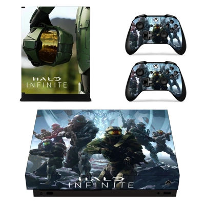 Halo Infinite decal skin for Xbox one X Console and 2 Cont.. Halo Infinite decal skin for Xbox one X Console and 2 Cont..