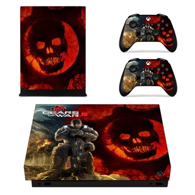 Gears of War 5 decal skin for Xbox one X Console and 2 Con.. Gears of War 5 decal skin for Xbox one X Console and 2 Con..