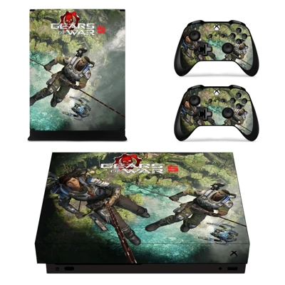 Gears of War 5 decal skin for Xbox one X Console and 2 Con.. Gears of War 5 decal skin for Xbox one X Console and 2 Con..