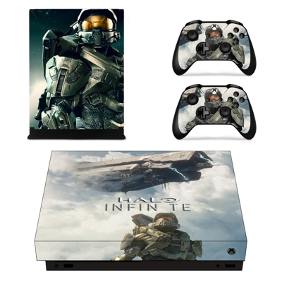 Halo Infinite decal skin for Xbox one X Console and 2 Cont.. Halo Infinite decal skin for Xbox one X Console and 2 Cont..