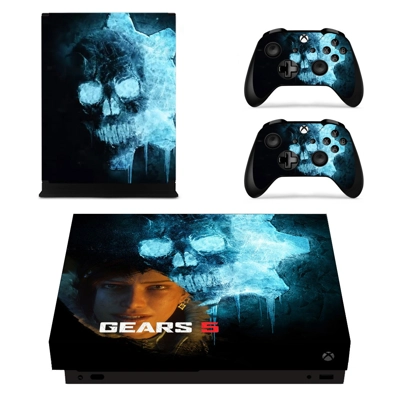 Gears 5 decal skin for Xbox one X Console and 2 Controllers Gears 5 decal skin for Xbox one X Console and 2 Controllers