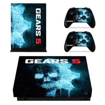 Gears 5 decal skin for Xbox one X Console and 2 Controllers