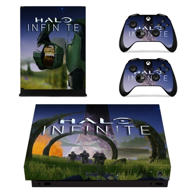 Halo Infinite decal skin for Xbox one X Console and 2 Cont.. Halo Infinite decal skin for Xbox one X Console and 2 Cont..