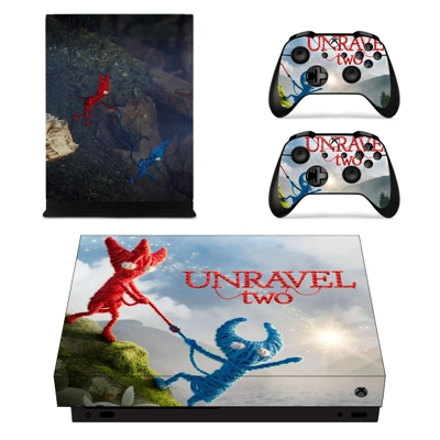 Unravel Two decal skin for Xbox one X Console and 2 Contro.. Unravel Two decal skin for Xbox one X Console and 2 Contro..