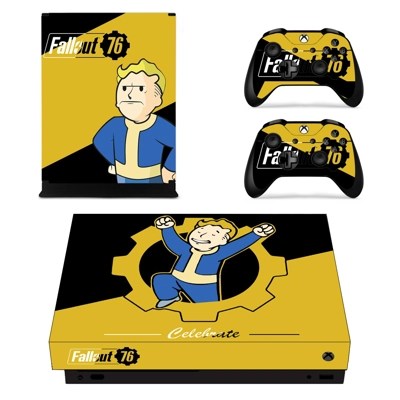 Fallout 76 decal skin for Xbox one X Console and 2 Controllers