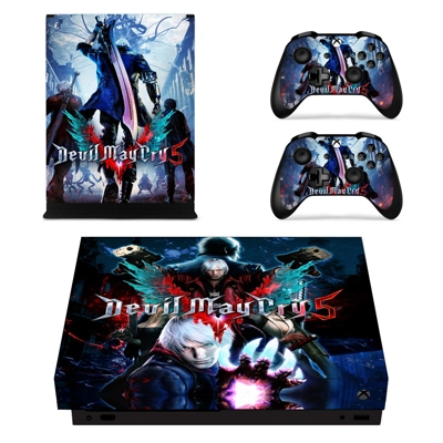 Devil May Cry 5 decal skin for Xbox one X Console and 2 Controllers